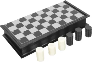 1 Checkers Folding Board Training Props for Students and Family Fun Portable Travel Game for All Ages for Parties and Gatherings