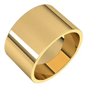 14K Yellow 12 mm Flat Band Size 15