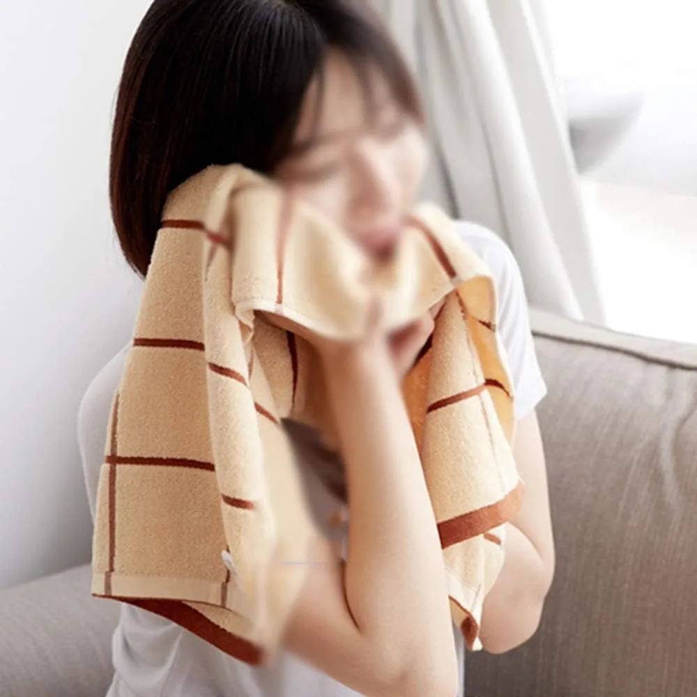 2 Large Towels, Cotton, Wash Face and Bath, Household Adult Men and Women, Cotton Soft, Absorbent and Non-linting(D)