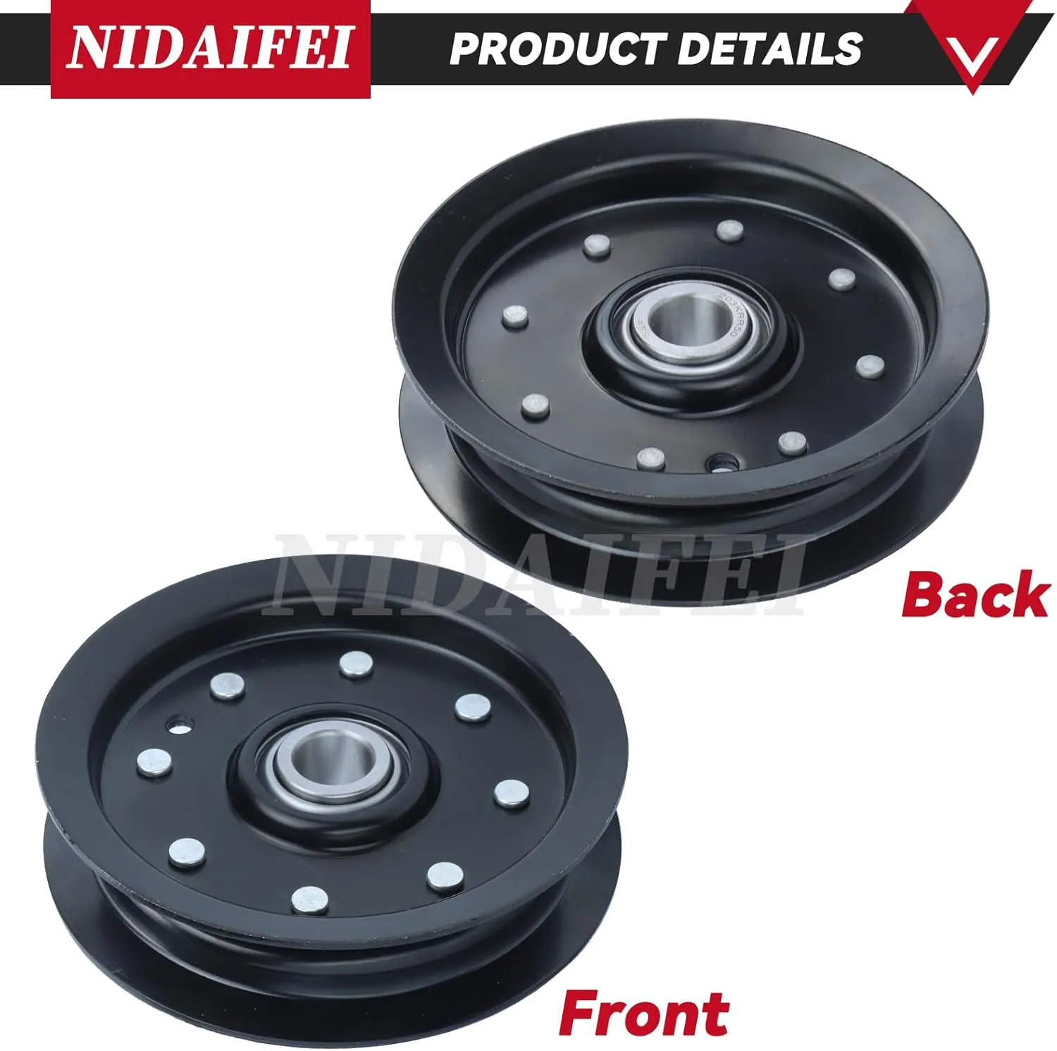 2 Pack 30224 Idler Pulley Replaces Dixie Chopper 30224, Oregon 78-009, 280-850, Rotary 9891 for Dixie Chopper LT2300, LT2400, LT2500, RB2700, SE2550, SE2750 Lawn Mowers