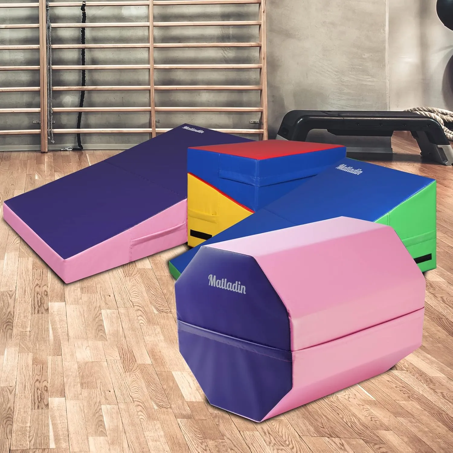 24"x26" Gymnastics Octagon Mat Skill Shape Tumbling Somersault Backbend Trainer Exercise Mat for Preschool Kids Gym