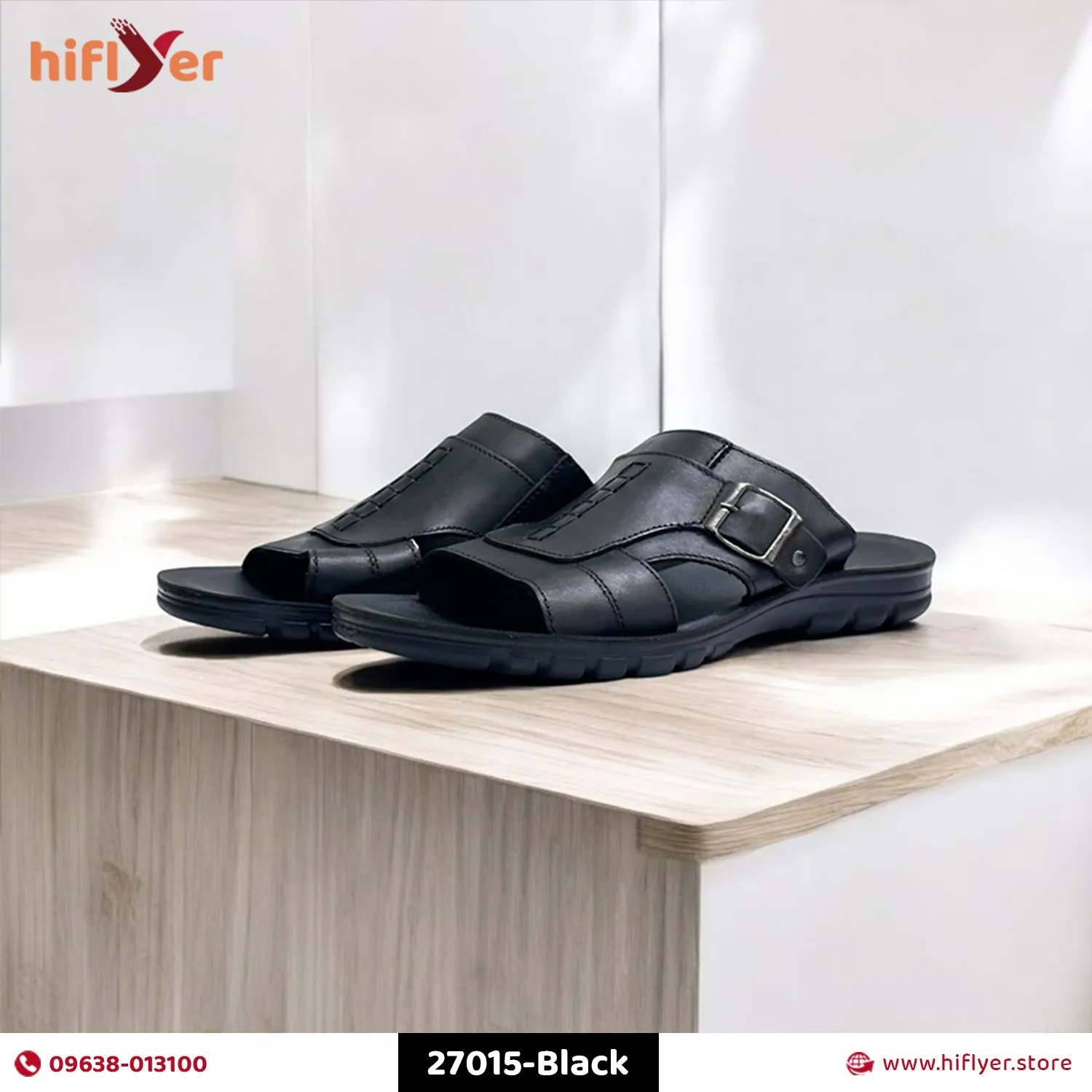 27015-Black  Premium High-Quality Men's sandal