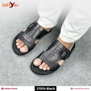 27015-Black  Premium High-Quality Men's sandal