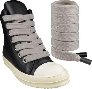 2CM Shoelaces for Rick Owens, Fat Jumbo Flat Polycotton Replacement Shoe Laces Strings