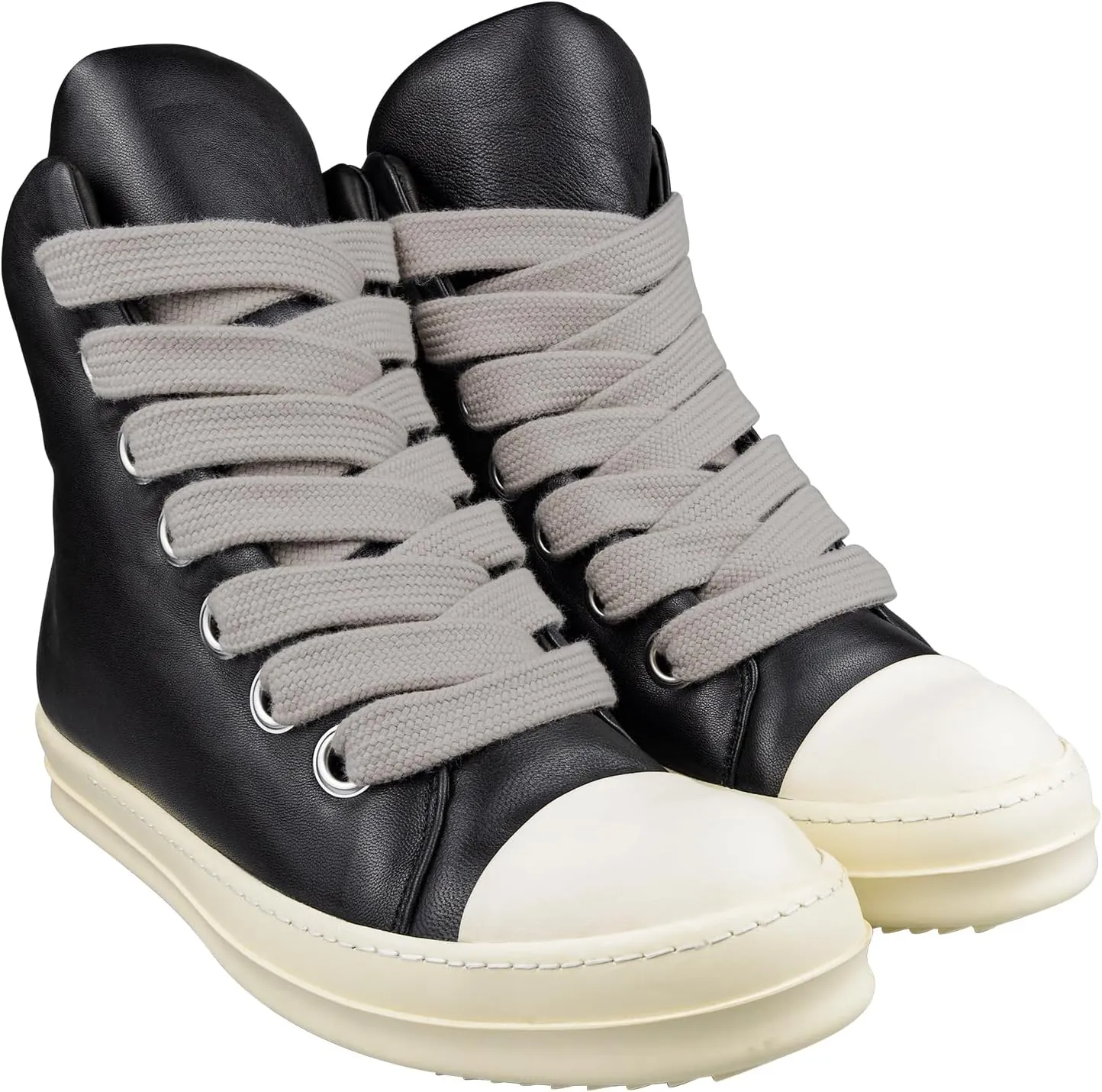 2CM Shoelaces for Rick Owens, Fat Jumbo Flat Polycotton Replacement Shoe Laces Strings
