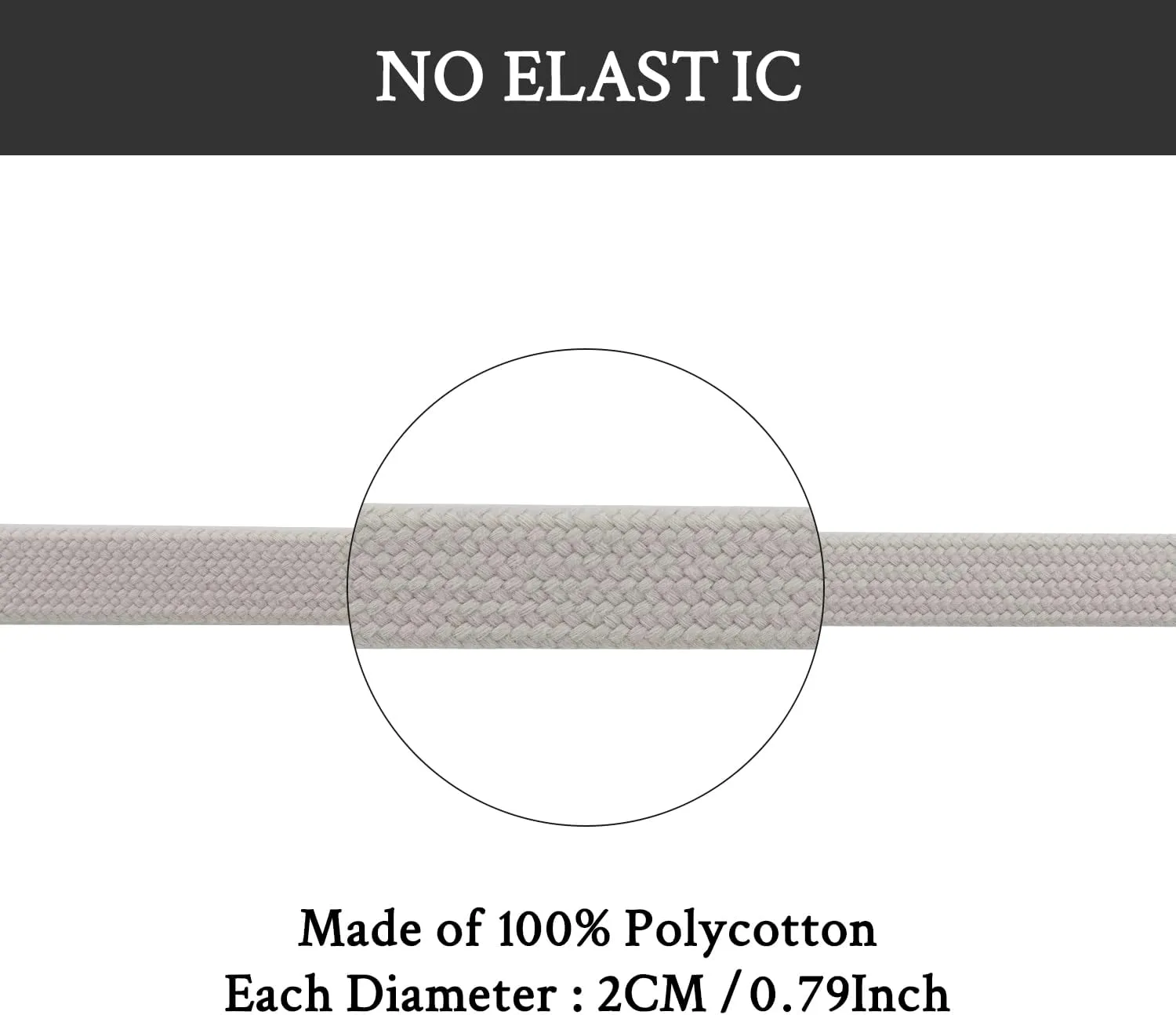 2CM Shoelaces for Rick Owens, Fat Jumbo Flat Polycotton Replacement Shoe Laces Strings