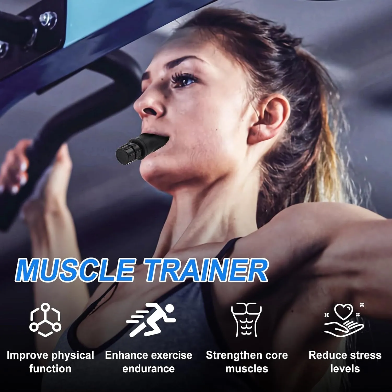 3 PCS Portable Breathing Trainer with Adjustable Resistance Settings for Enhanced Strength and Endurance, Exercise Trainer - Lightweight, Easy to Clean (Black/Grey/White)