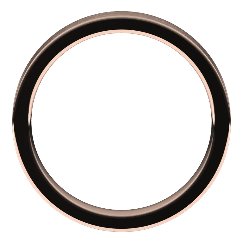 3.5mm Flat Ice Finish Comfort Fit Wedding Ring