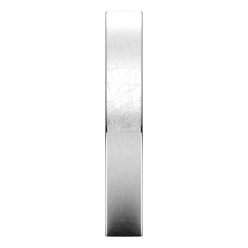 3.5mm Flat Ice Finish Comfort Fit Wedding Ring