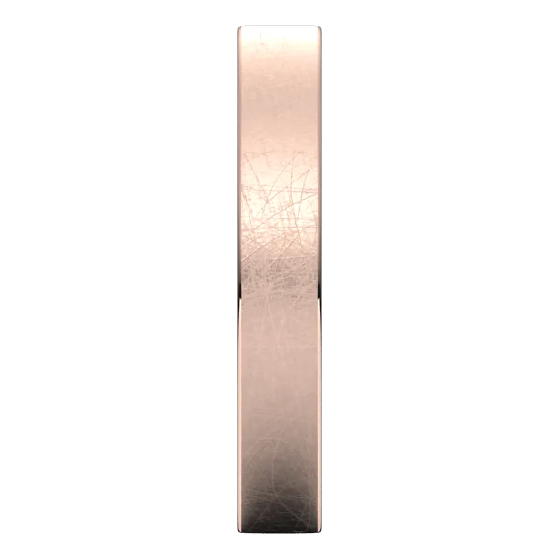 3.5mm Flat Ice Finish Comfort Fit Wedding Ring