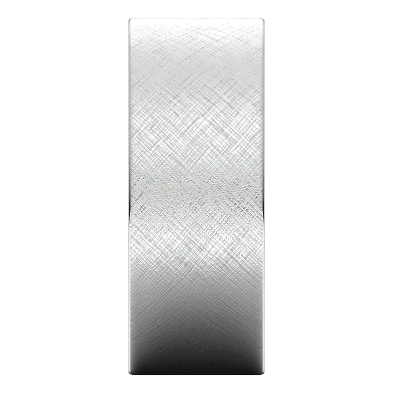 8mm Flat Florentine Finish Comfort Fit Wedding Ring