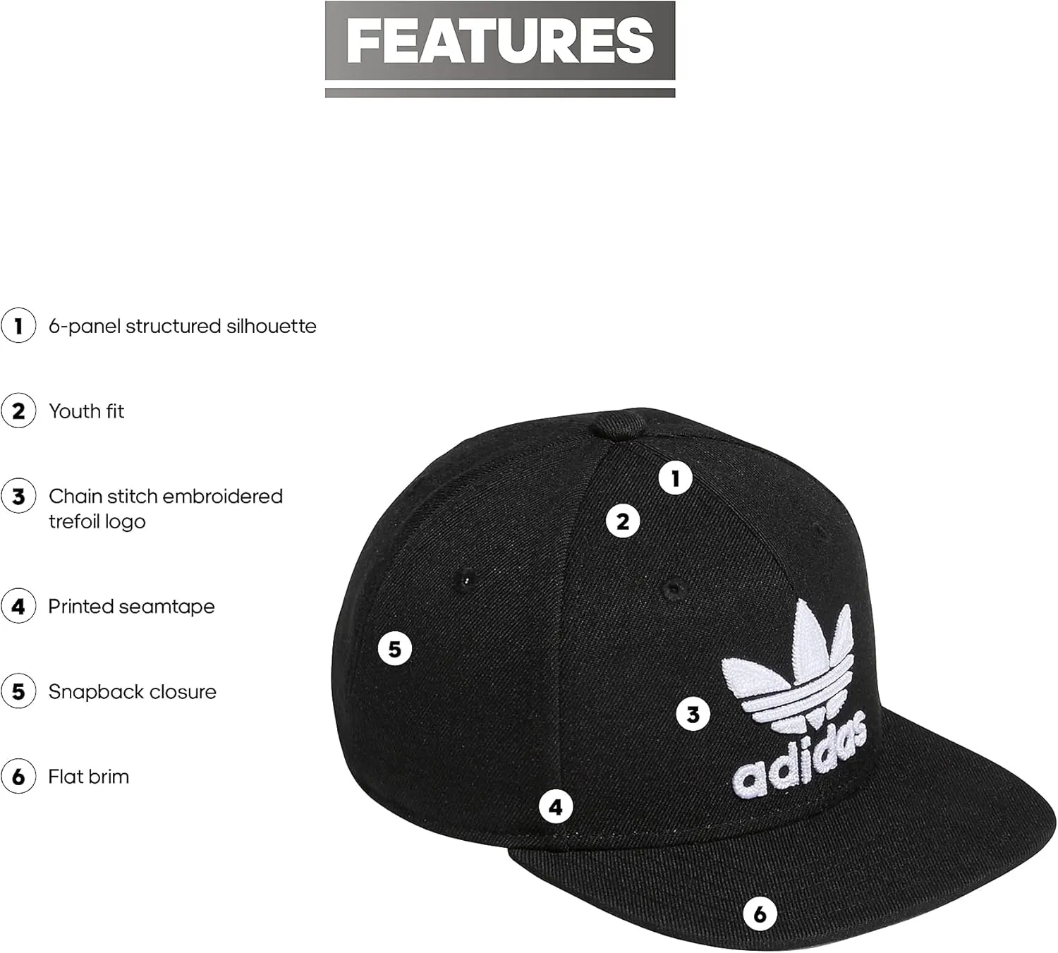 adidas Originals Boys' Youth Originals Trefoil Chain Snapback