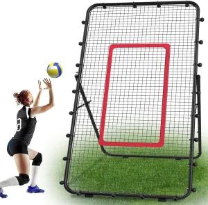 Adjustable Volleybal Net 7x4 Ft,Volleyball Training Equipment for Lacrosse, Baseball, Soccer,Tennis,Backyard Volleyball Rebounder Hitting Serving Passing Spike Practice