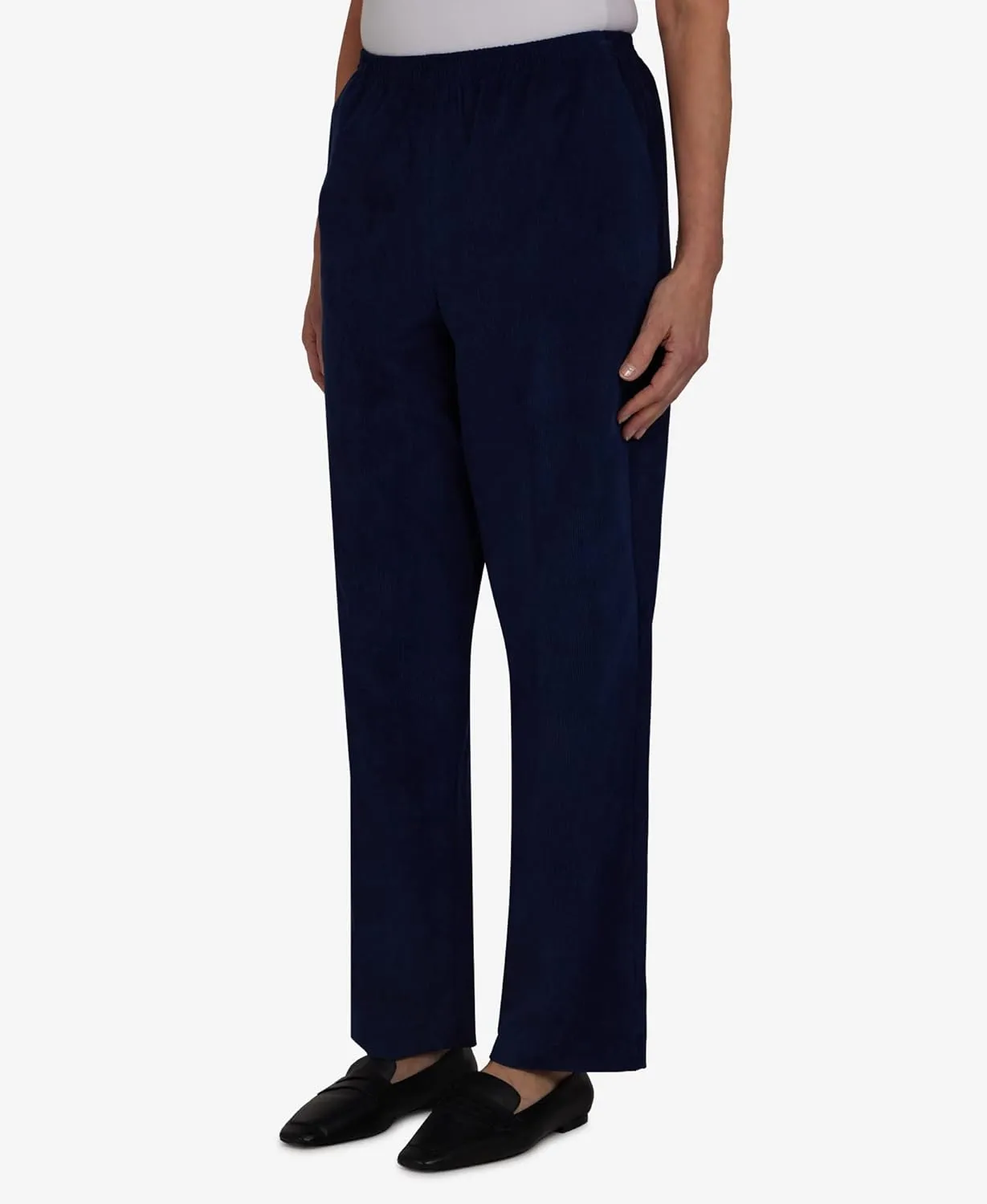 Alfred Dunner Petite Women's Classic Corduroy Pull-on Short Length Pant