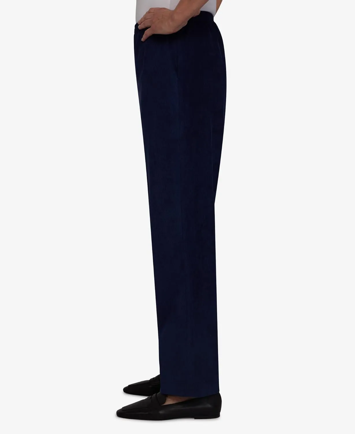 Alfred Dunner Petite Women's Classic Corduroy Pull-on Short Length Pant