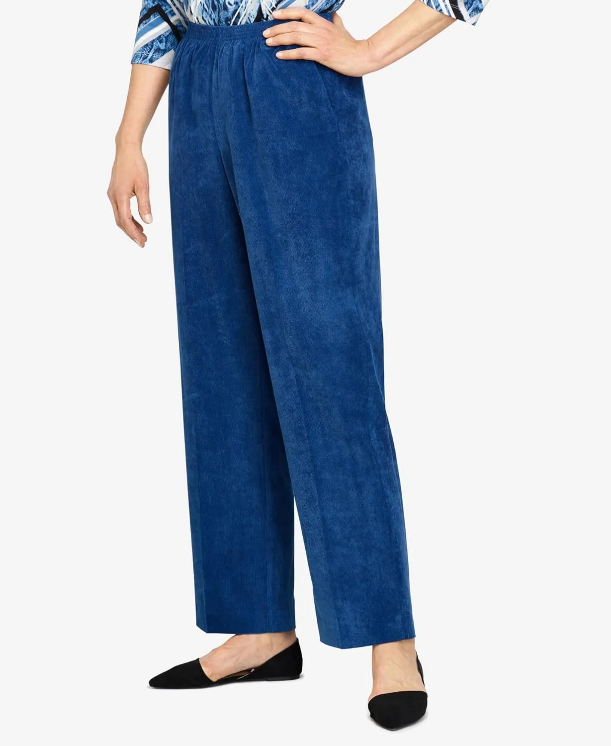 Alfred Dunner Women's Classic Corduroy Pull-on Average Length Pant