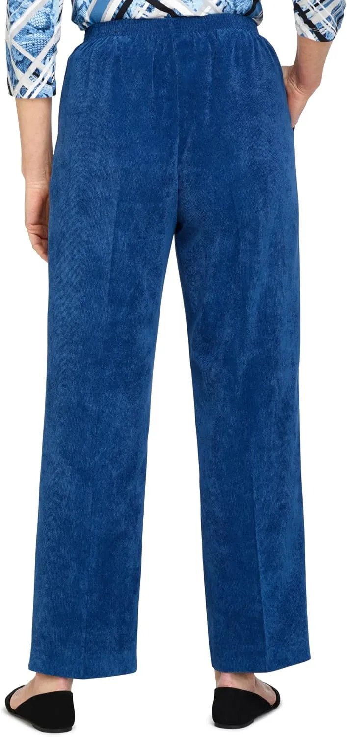 Alfred Dunner Women's Classic Corduroy Pull-on Average Length Pant