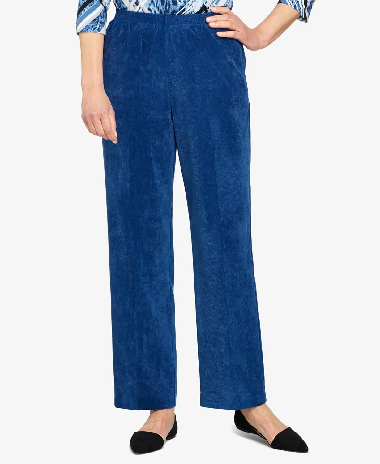 Alfred Dunner Women's Classic Corduroy Pull-on Average Length Pant