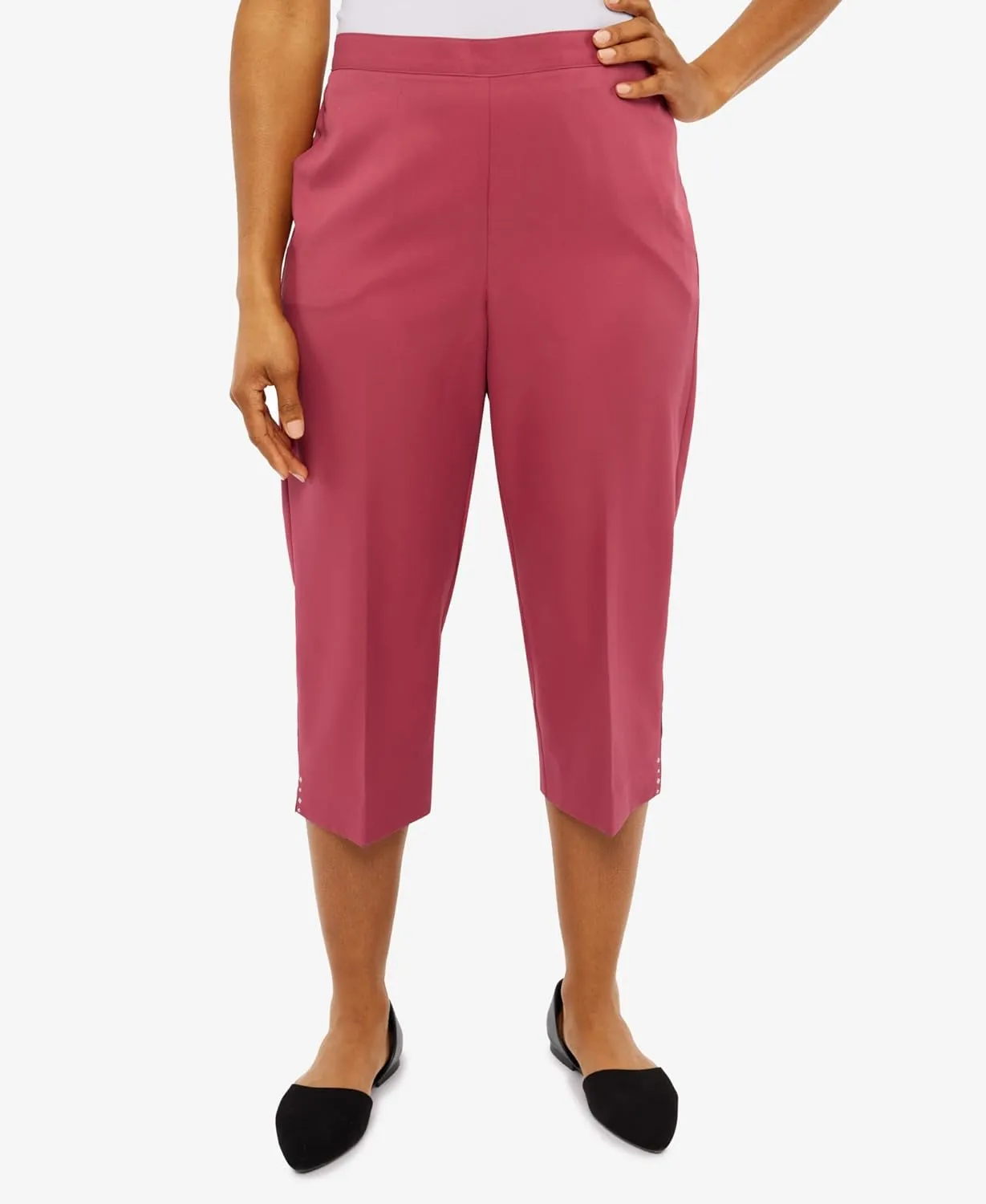 Alfred Dunner Women's Petite Enriched Classic Capri Pant