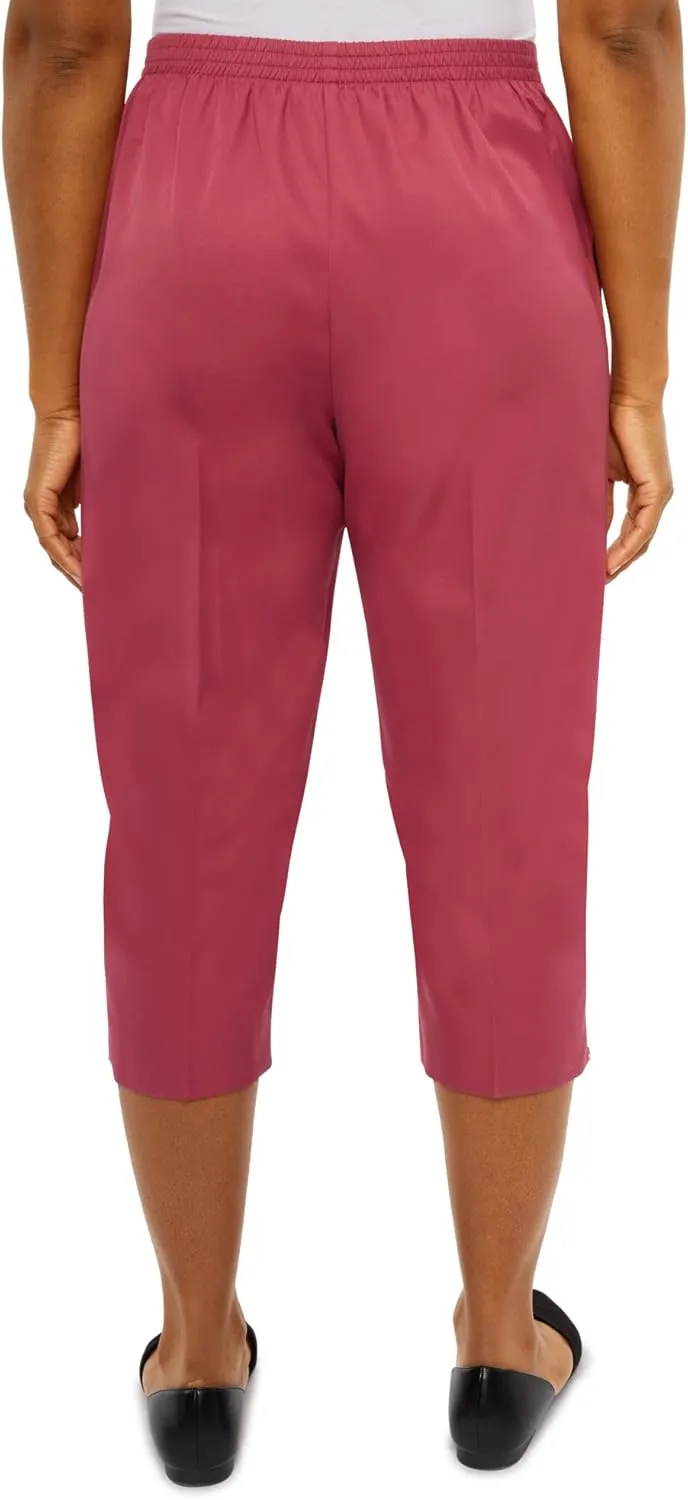 Alfred Dunner Women's Petite Enriched Classic Capri Pant