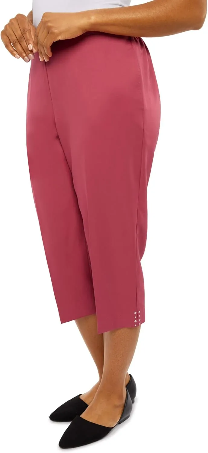 Alfred Dunner Women's Petite Enriched Classic Capri Pant