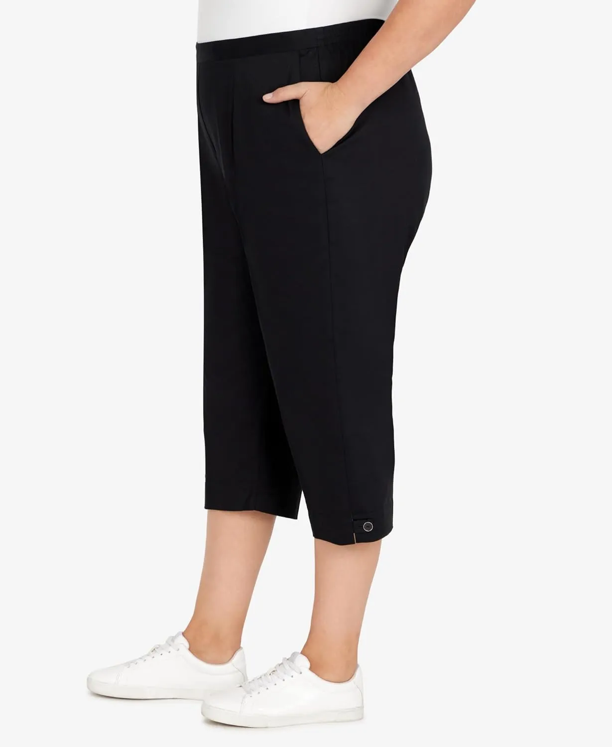 Alfred Dunner Women's Twill Classic Fit Capri