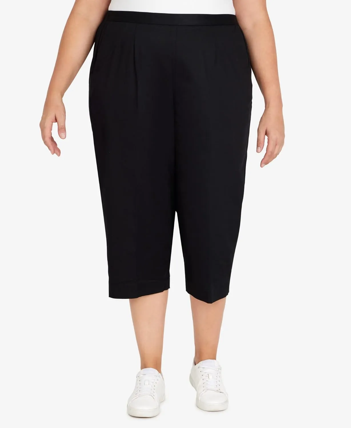Alfred Dunner Women's Twill Classic Fit Capri
