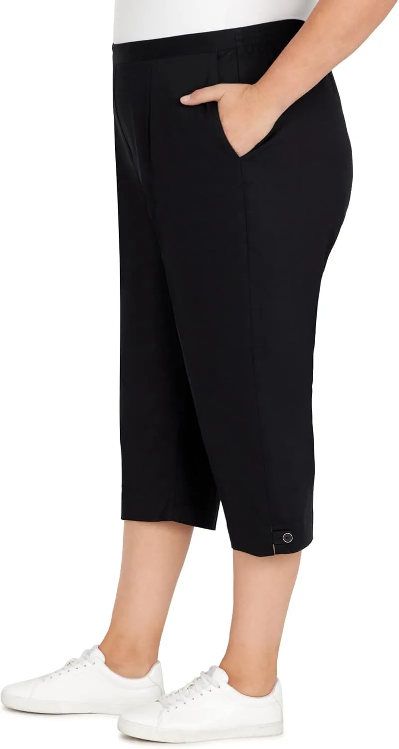 Alfred Dunner Women's Twill Classic Fit Capri