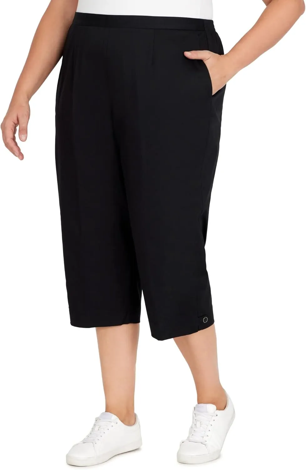 Alfred Dunner Women's Twill Classic Fit Capri