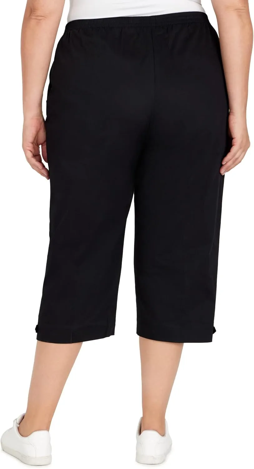 Alfred Dunner Women's Twill Classic Fit Capri