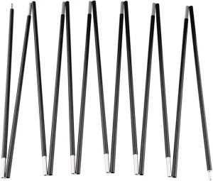 Aluminum Tent Poles Replacement, Black Pre-Assembled Tent Pole, 7001 T6 Heated Camping Tent Rod