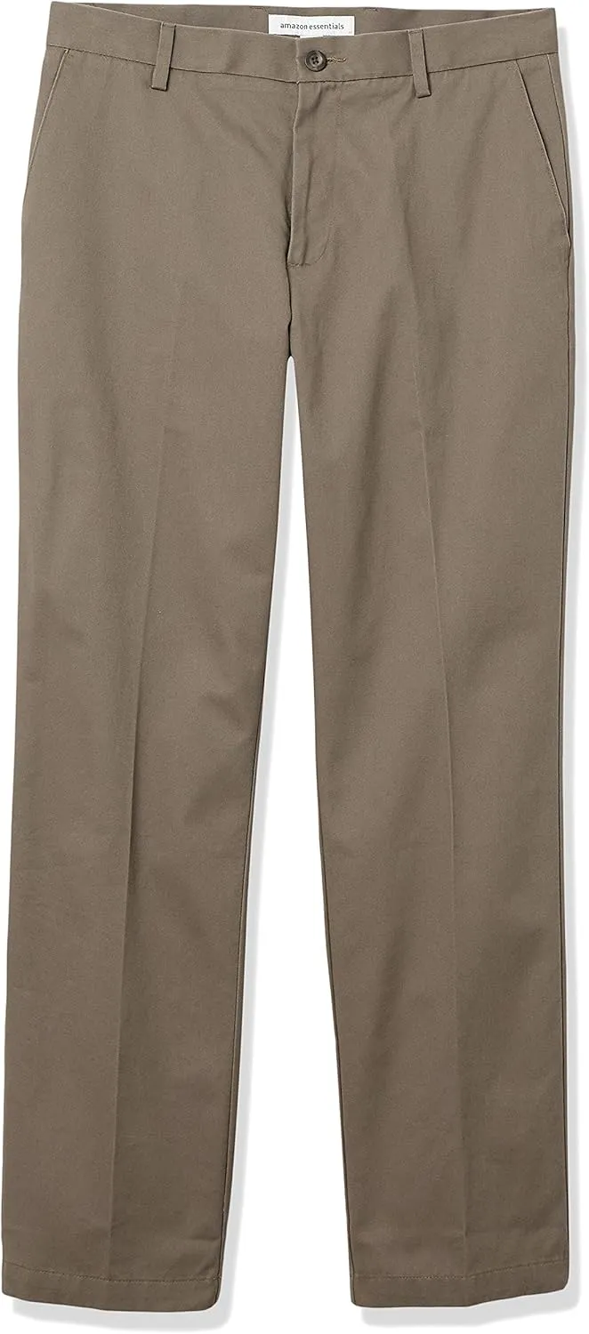Amazon Essentials Men's Classic-Fit Wrinkle-Resistant Flat-Front Chino Pant (Available in Big & Tall)