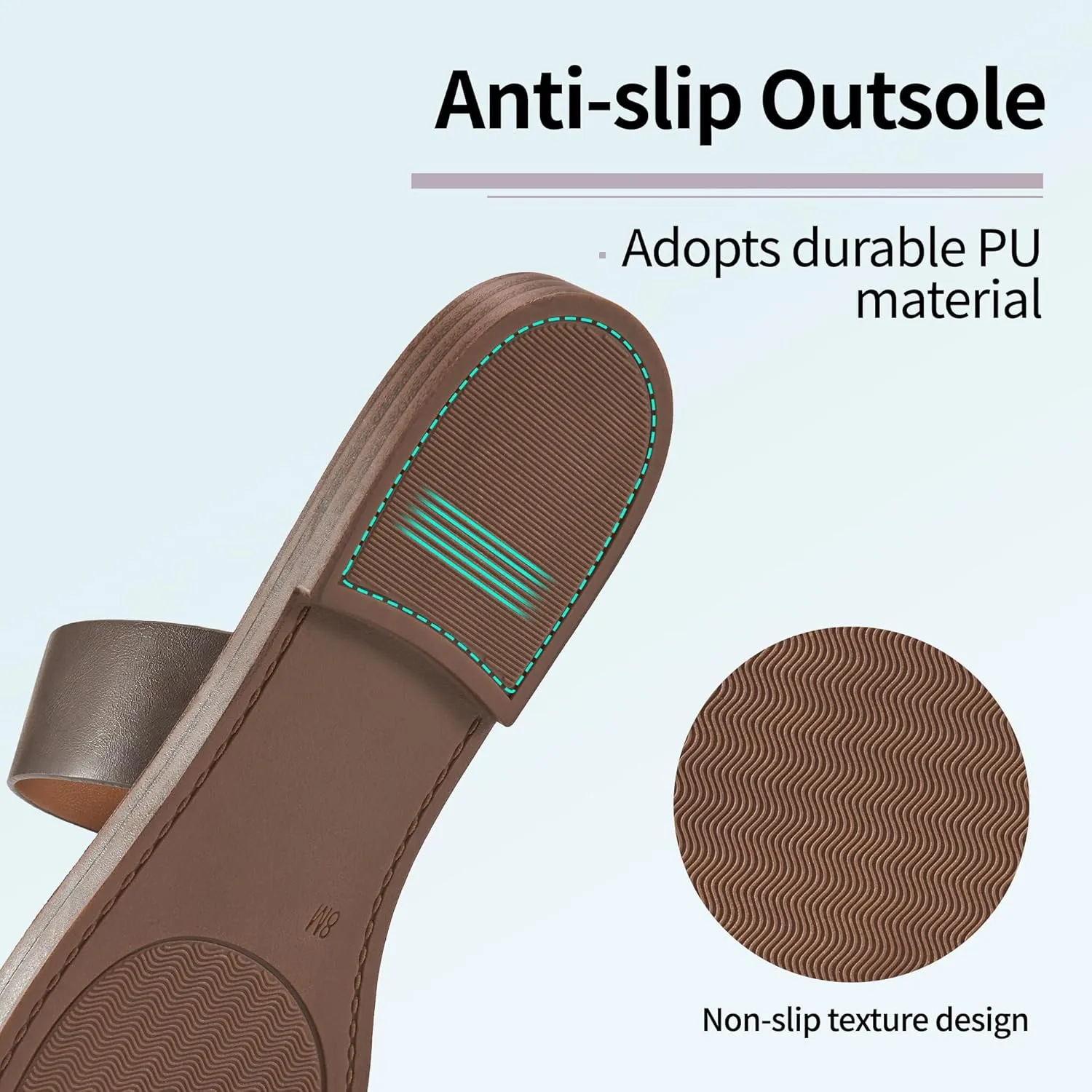 Aomigoct Flat Sandals Women Summer: Comfortable Beach Dressy Sandal for Women - Casual Walking Ladies Fashion Shoes