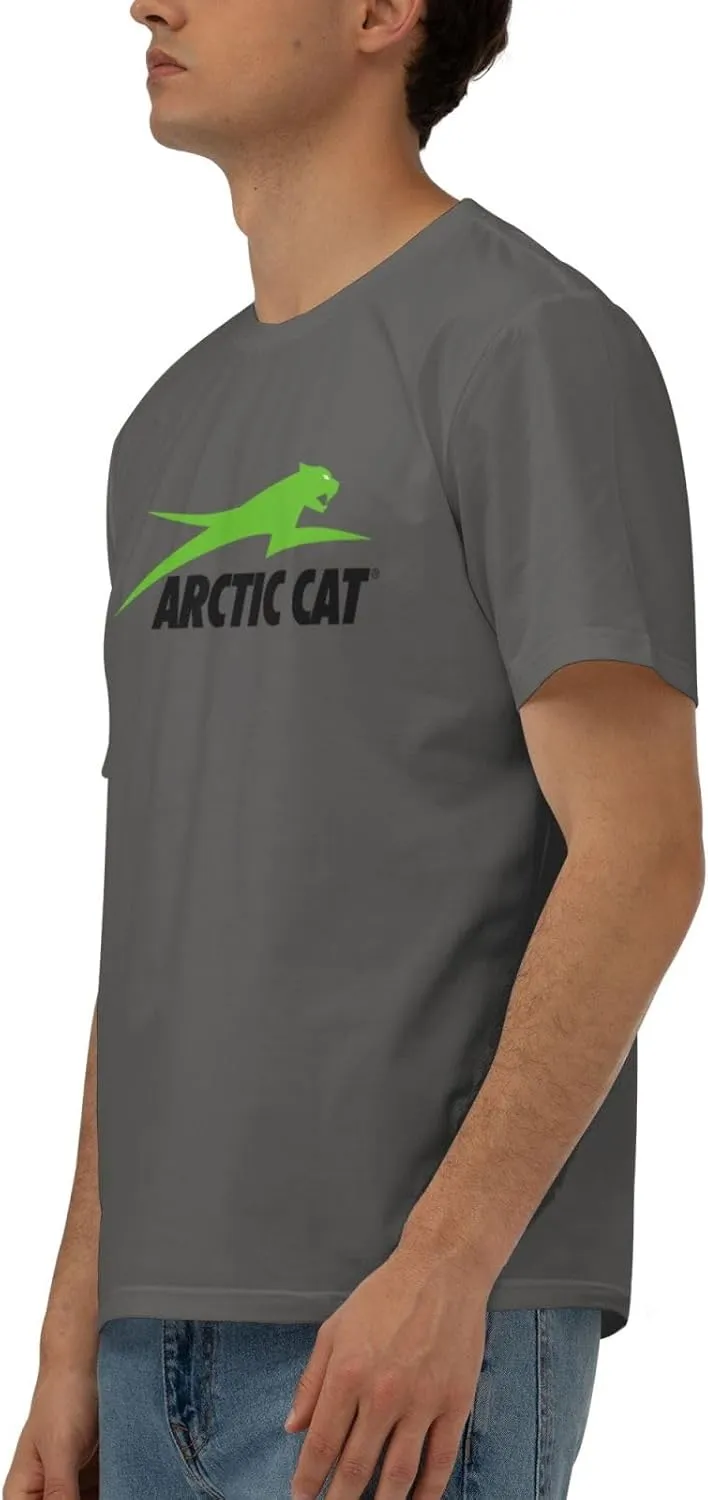 Arctic Cat Logo T-Shirt Men's Classic Basic Homecoming Basic Spring Short Sleeve Tops