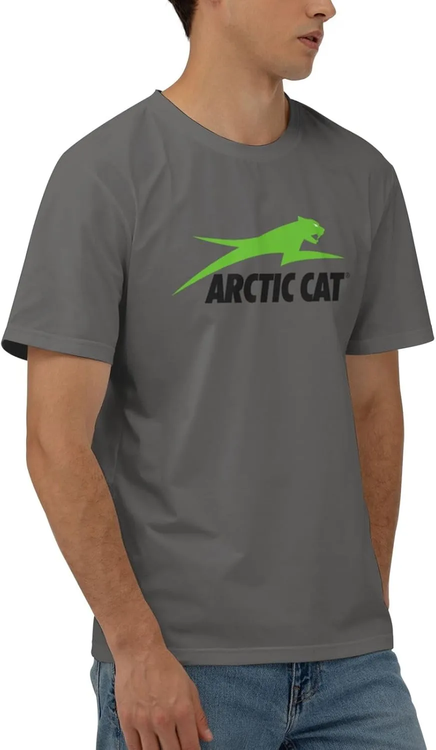 Arctic Cat Logo T-Shirt Men's Classic Basic Homecoming Basic Spring Short Sleeve Tops