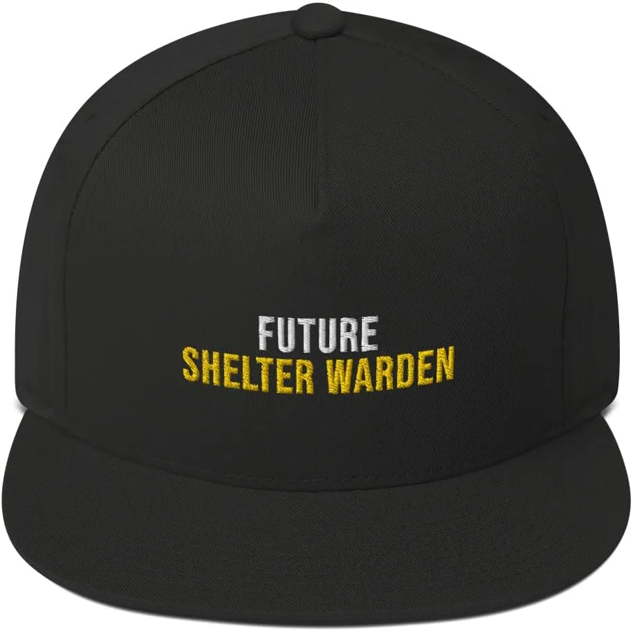 Artist Unknown Future Shelter Warden Hat (Embroidered Flat Bill Cap) Shelter Warden Apparel