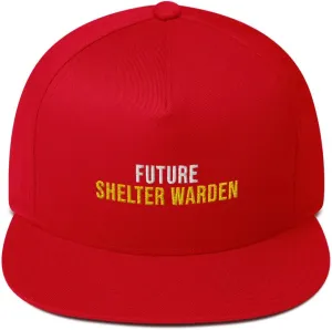 Artist Unknown Future Shelter Warden Hat (Embroidered Flat Bill Cap) Shelter Warden Apparel