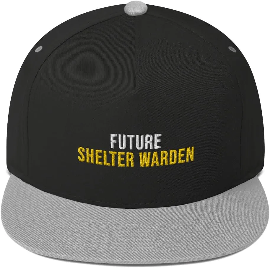 Artist Unknown Future Shelter Warden Hat (Embroidered Flat Bill Cap) Shelter Warden Apparel