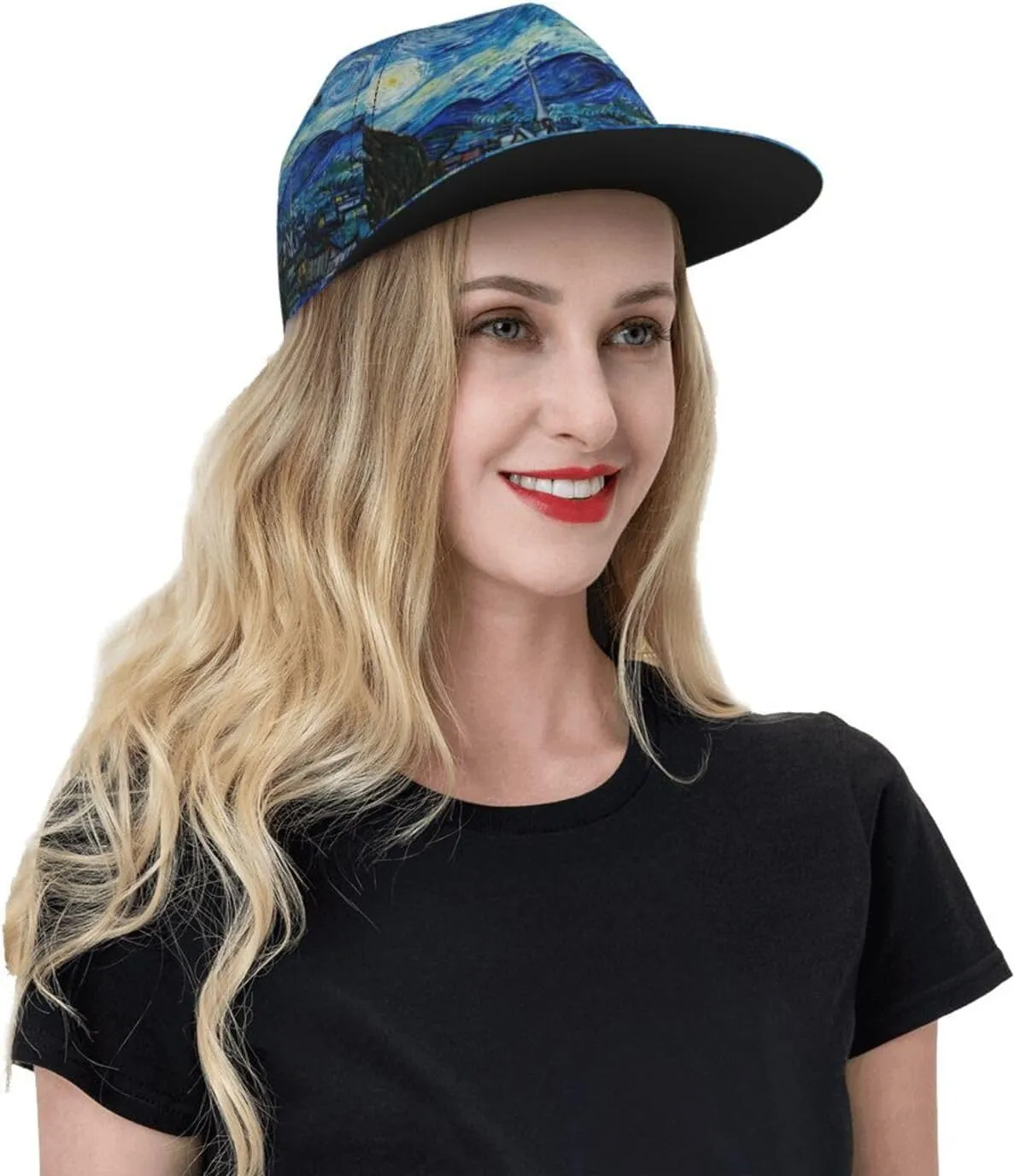 Baseball Cap, Flat Brim Snapback Hat, Unisex