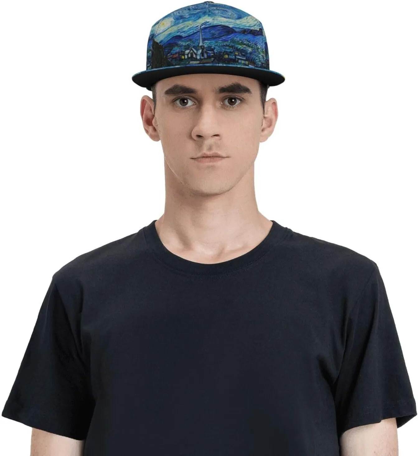 Baseball Cap, Flat Brim Snapback Hat, Unisex