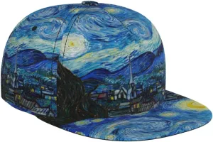 Baseball Cap, Flat Brim Snapback Hat, Unisex