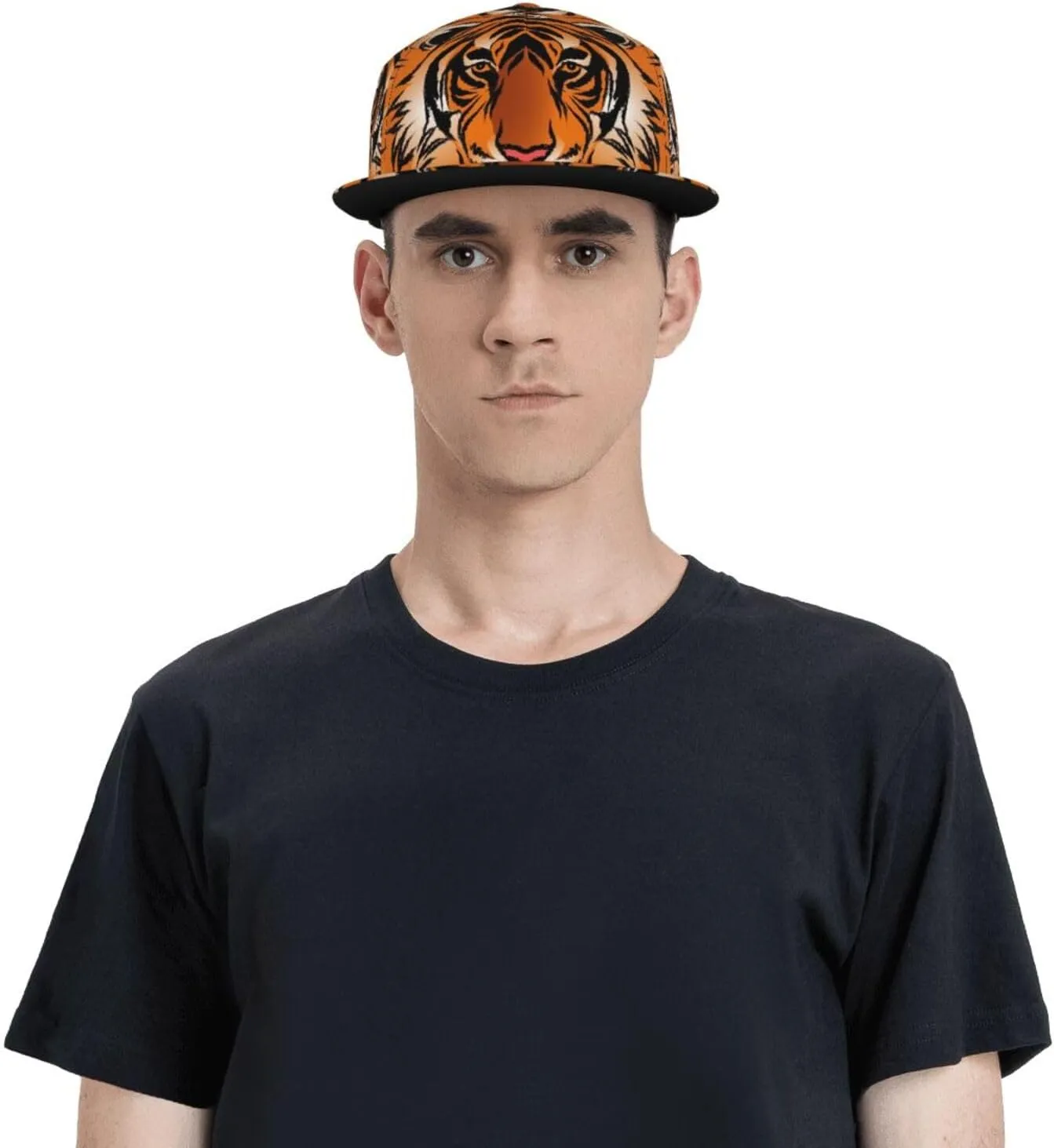 Baseball Cap, Flat Brim Snapback Hat, Unisex