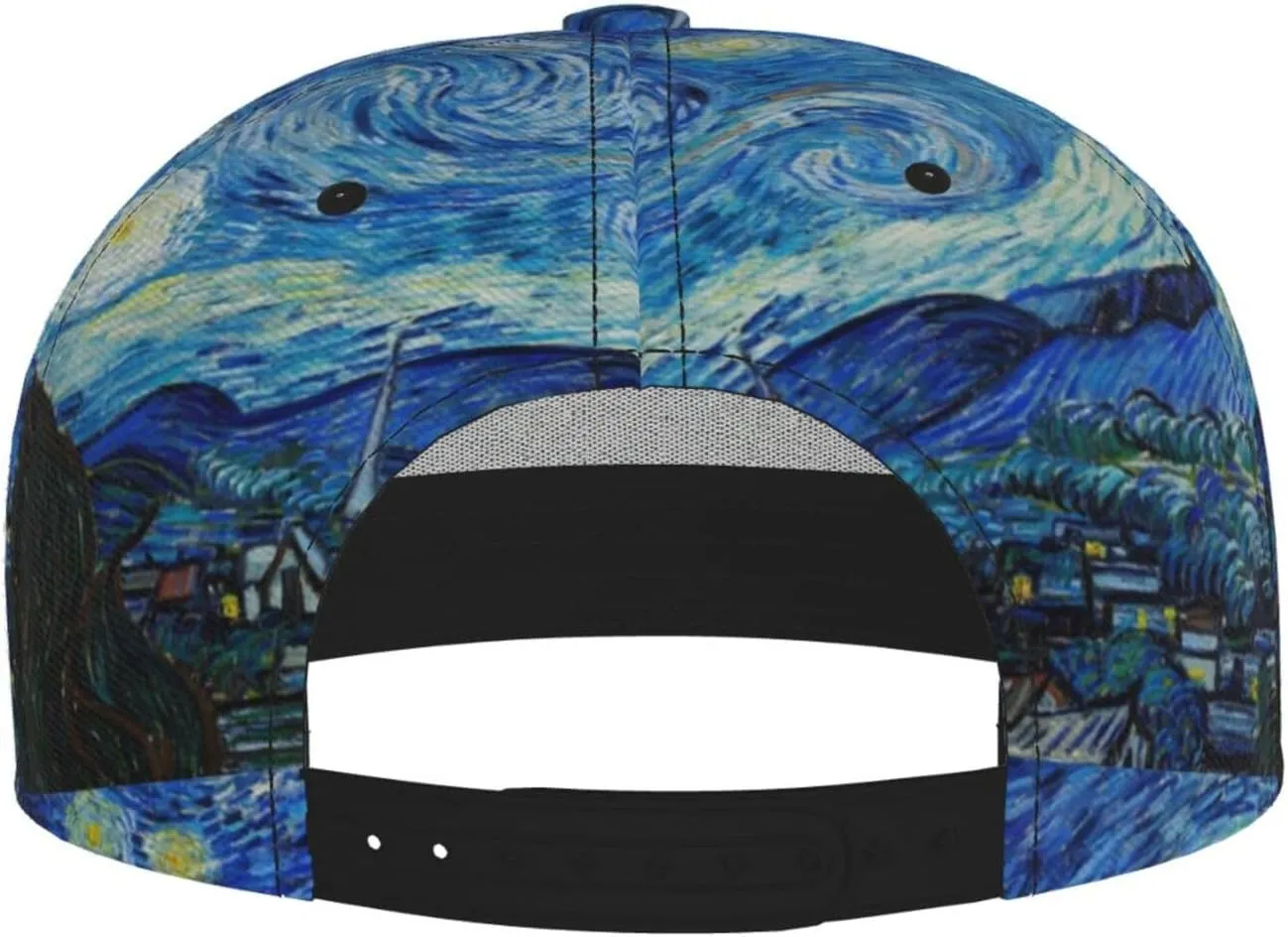 Baseball Cap, Flat Brim Snapback Hat, Unisex