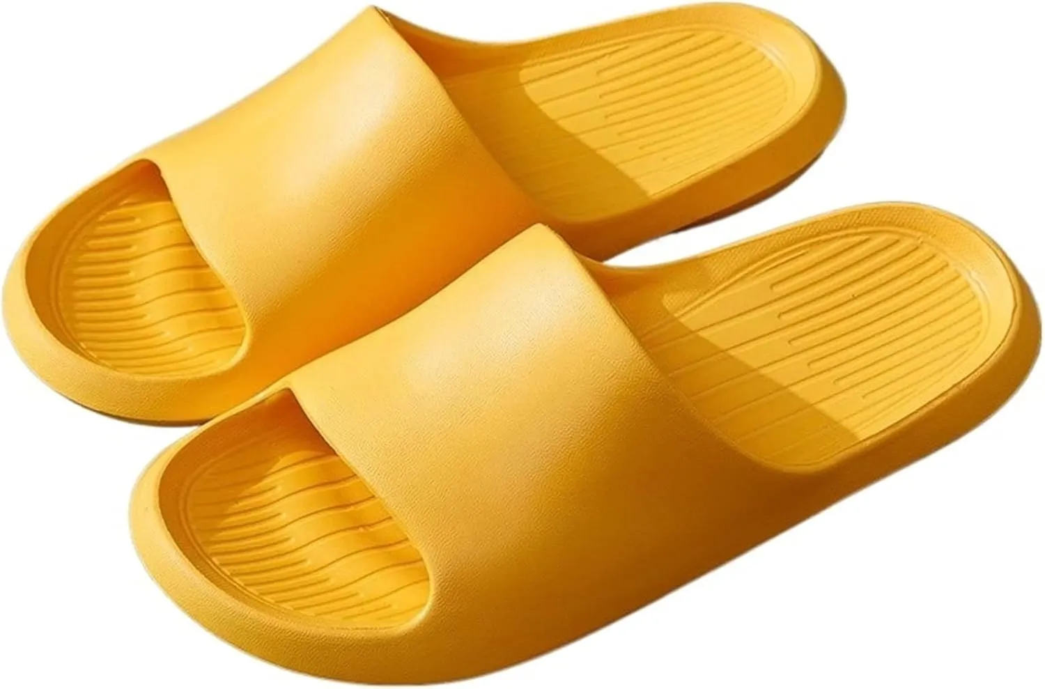 Beach Sandals Women's Soft Bottom EVA Bathroom Shower Slippers Non Slip Sandal Soft Sole Home Shoes Pillow Slippers(Yellow,38-39)