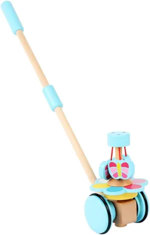 BESPORTBLE 1Pc Adjustable Cartoon Trolley for Cart with Bright Colors Educational Push to Enhance Hands Skills for Playtime Learning Random Color