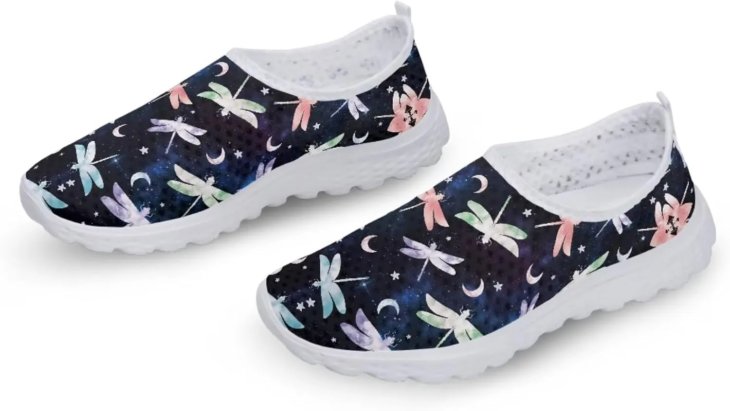 BIGCARJOB Women Sneaker Slip-on Walking Shoes Woman Casual Sport Gym Shoes Breathable Mesh Running Shoes Mom Shoes