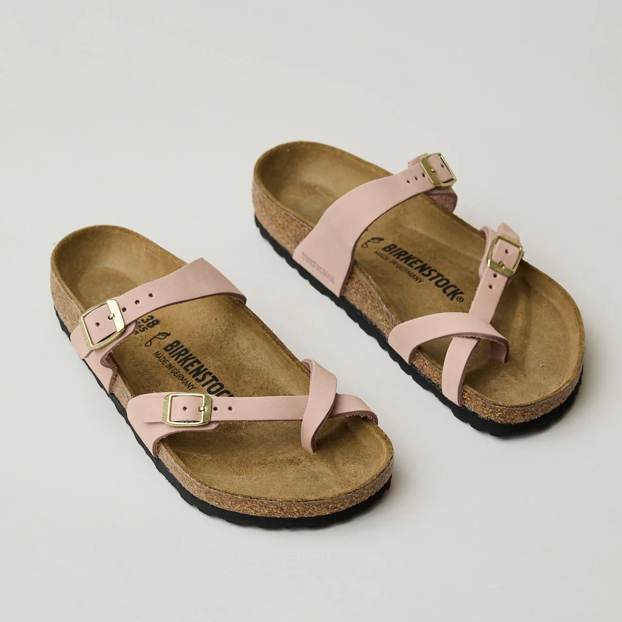 Birkenstock Mayari Soft Pink Nubuck Leather Sandals