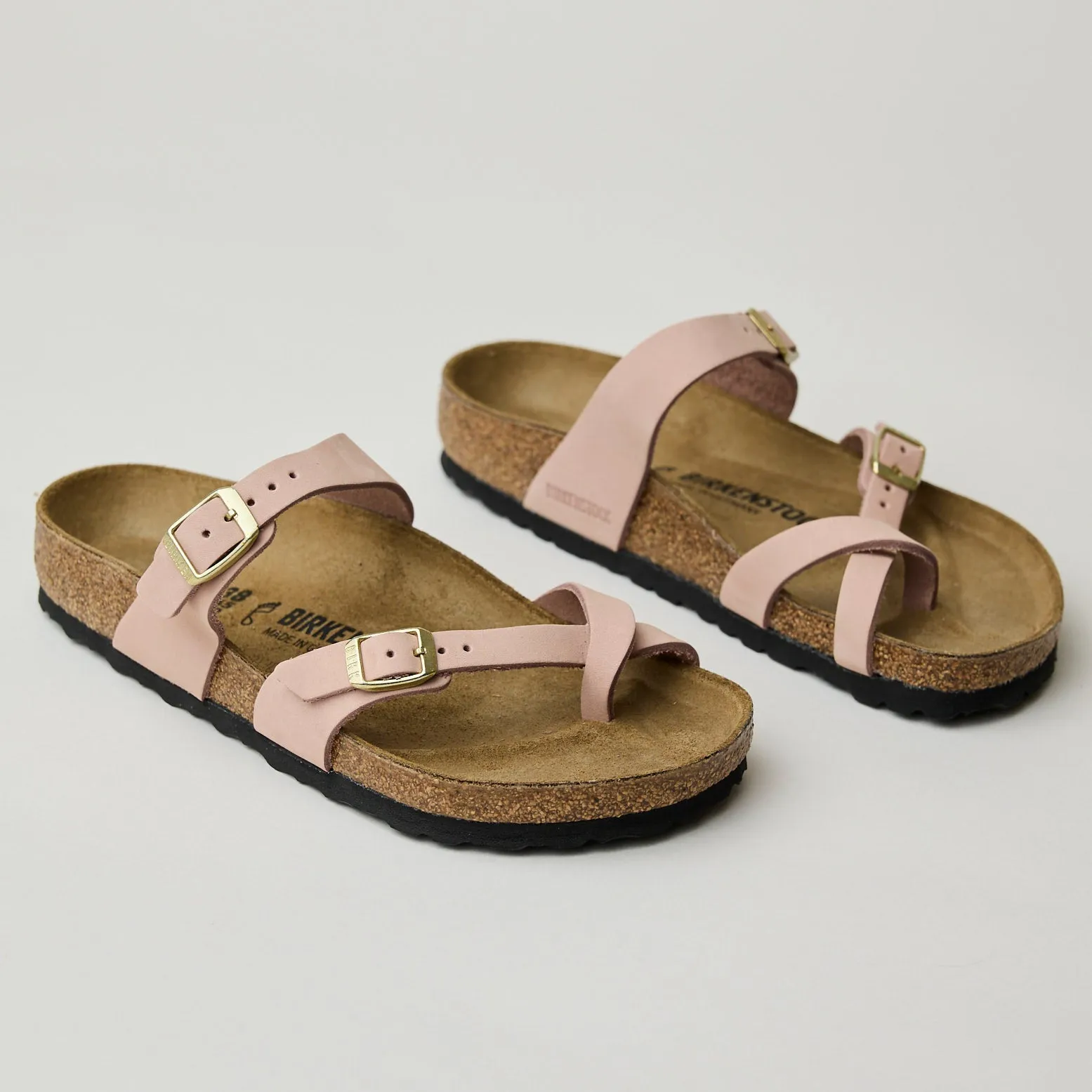 Birkenstock Mayari Soft Pink Nubuck Leather Sandals