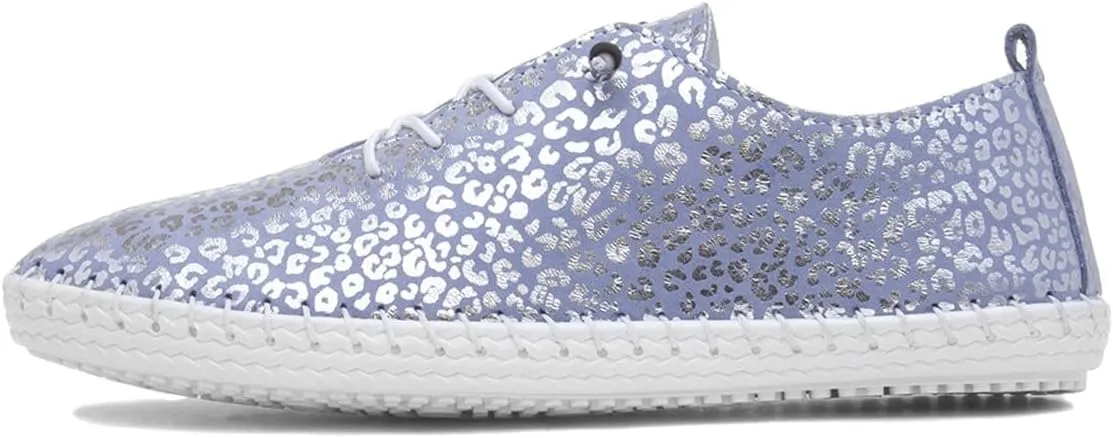 Blade Women's Light Blue Leather Plimsoll