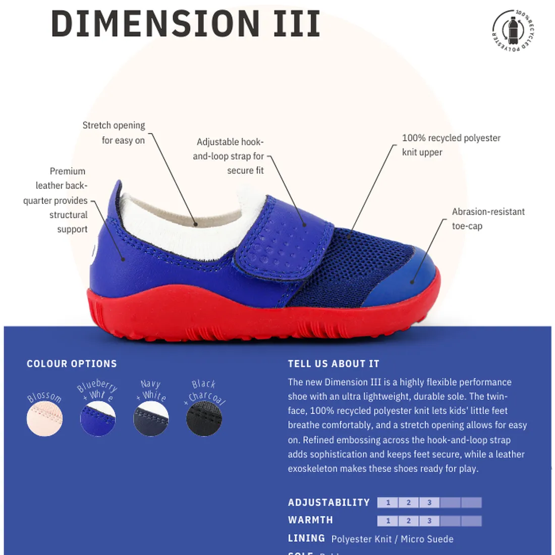 Bobux Iwalk IW Dimension III Blueberry Red Trainer 638505 CLEARANCE